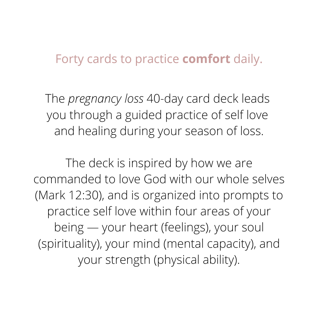 Pregnancy Loss Self Love Practice Deck