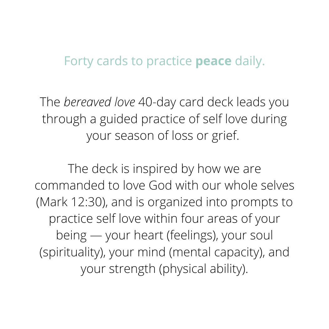 Bereaved Self Love Practice Deck