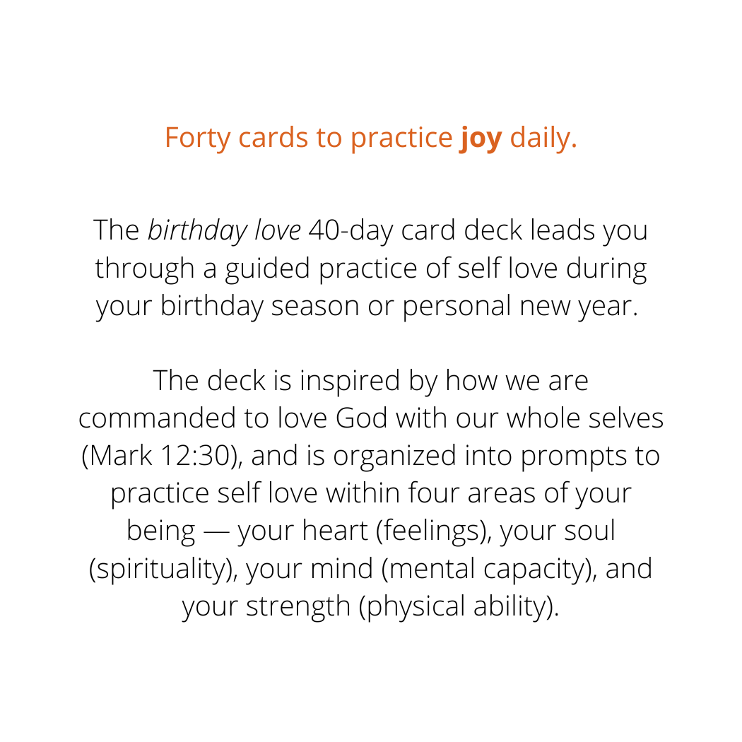 Birthday Self Love Practice Deck