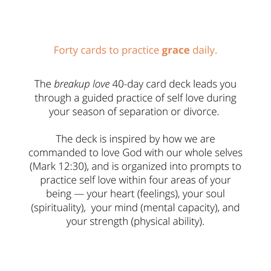 Breakup Self Love Practice Deck