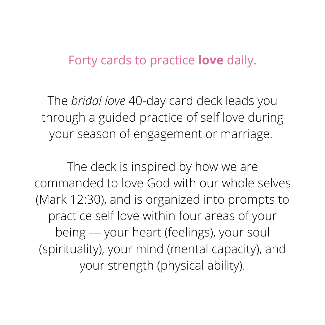 Bridal Self Love Practice Deck
